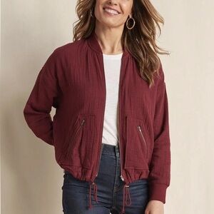 Matilda Jane Storyteller Gauze Bomber Jacket NEW with tags large